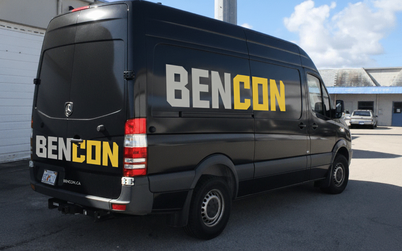 Bencon Construction Group's commercial van and fleet vehicle serving the Greater Toronto Area
